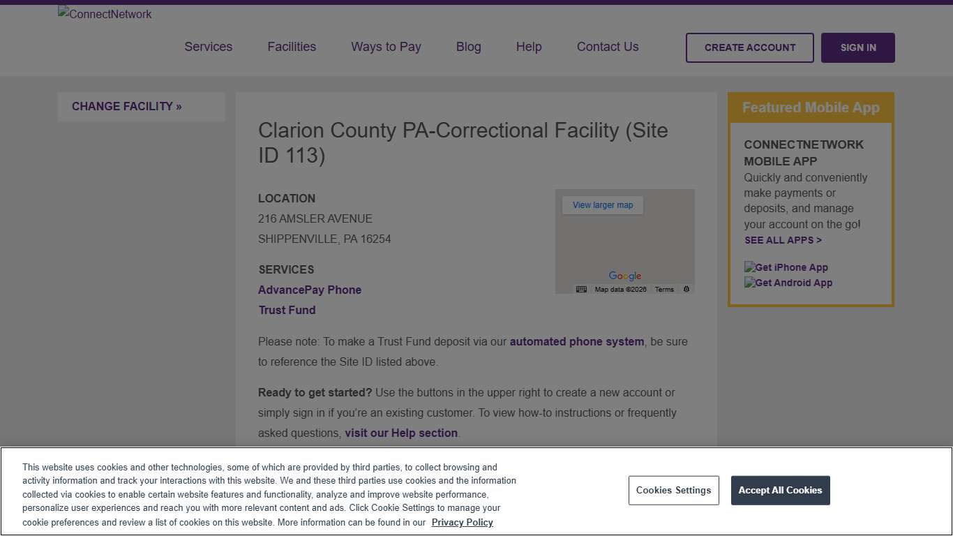 Clarion County PA-Correctional Facility ConnectNetwork